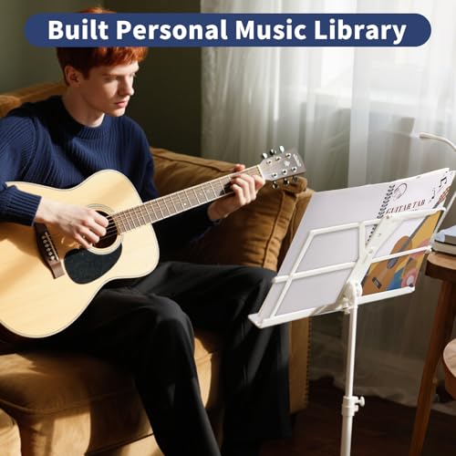 Enjoyard Guitar TAB Notebook Guitar Tablature Notebook Guitar Music Tabs Journal 120 Pages 28cm X 22cm Tablature Format Notebook with Guitar Chord Key Fretboard Note Chart Music Theory - Image 3