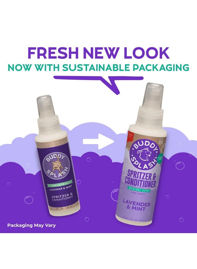 BUDDY BISCUITS Buddy Splash Spritzer & Conditioner for Dog Grooming, Lavender & Mint, 4 Oz. Bottle - Image 2
