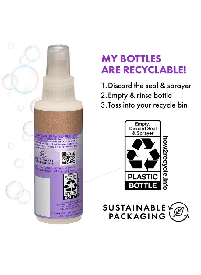 BUDDY BISCUITS Buddy Splash Spritzer & Conditioner for Dog Grooming, Lavender & Mint, 4 Oz. Bottle - Image 5