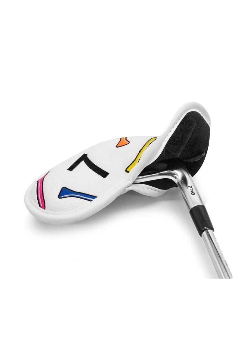 Y&D Golf Iron Covers 10 Pcs Cover for Clubs Head Premium Leather Colorful Tees Club Fits - Image 3