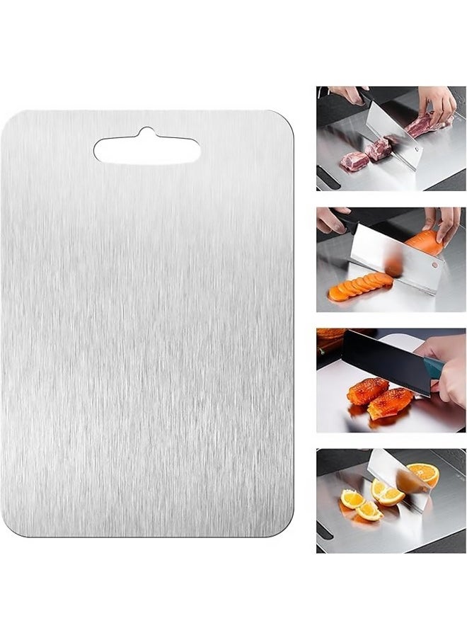 New Titanium Cutting Board - 100% Pure Titanium Cutting Boards For Kitche,1 Pack Double-sided food-grade Titanium Cutting Board For Cutting Meats, Fruits And Vegetables. (30X20cm)
