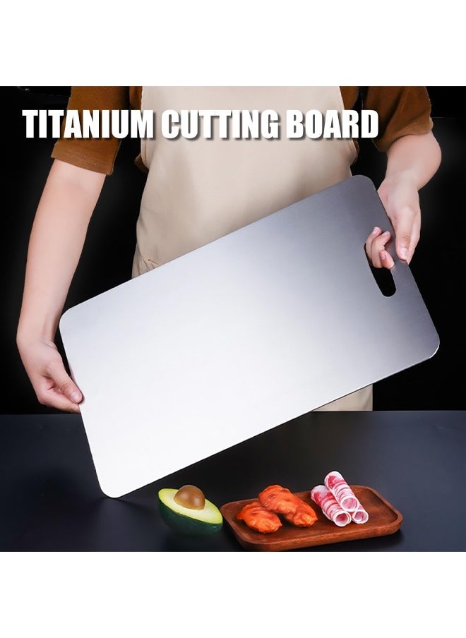 New Titanium Cutting Board - 100% Pure Titanium Cutting Boards For Kitche,1 Pack Double-sided food-grade Titanium Cutting Board For Cutting Meats, Fruits And Vegetables. (30X20cm)