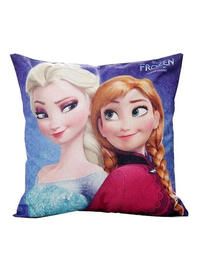 NIBEMINENT Frozen Printing Linen Cotton Cushion Cover Multicolour 45x45centimeter - Image 1