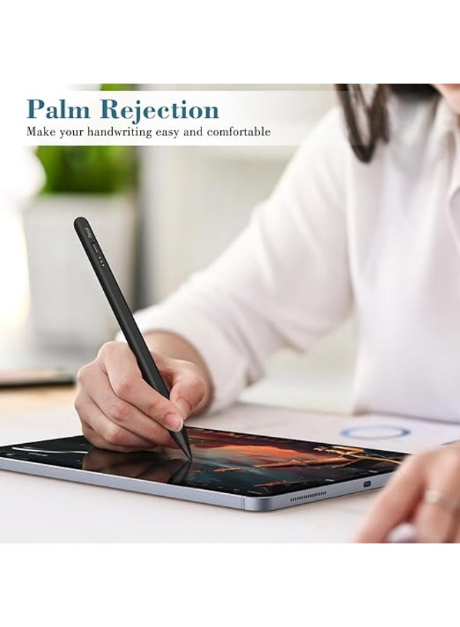 iPad Stylus Pen (Black) – 10-Min Fast Charging Pencil with Palm Rejection & Tilt Sensitivity – Compatible with iPad 6 to 11, iPad Air, Mini, Pro Models - Image 2