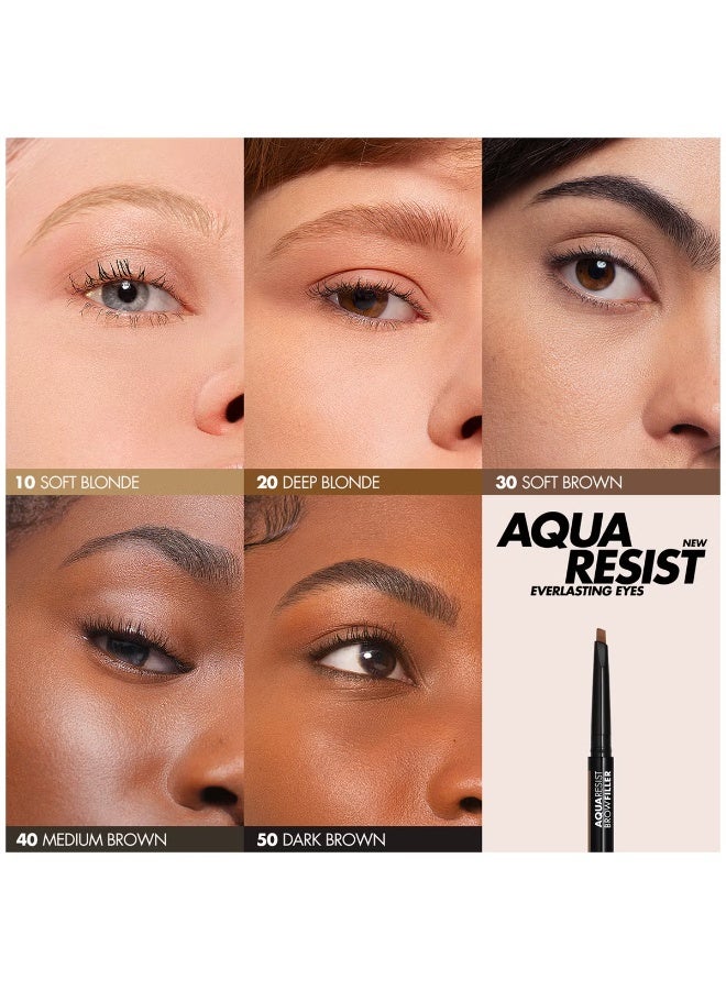 MAKE UP FOR EVER Aqua Resist Brow Filler 0.3g - 40 - Medium Brown - Image 4