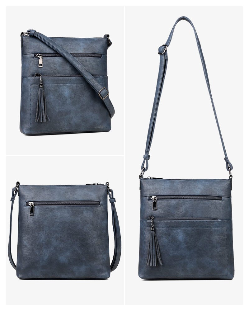 MASINTOR Crossbody Purses for Women, Multi Pocket Casual Crossbody Bag, Adjustable Strap Shoulder Bag with Tassel - Image 5