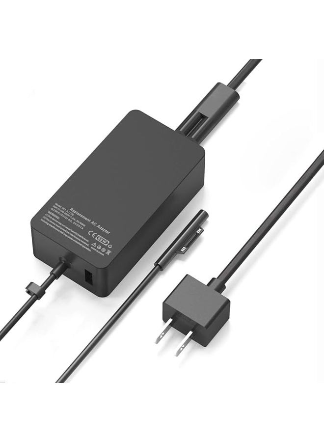 Terabyte 65W 15V 4A Surface Book AC Adapter Charger fit for Microsoft Model 1706 Tablet Power Supply Jack 6Ft Cord with USB - Image 2