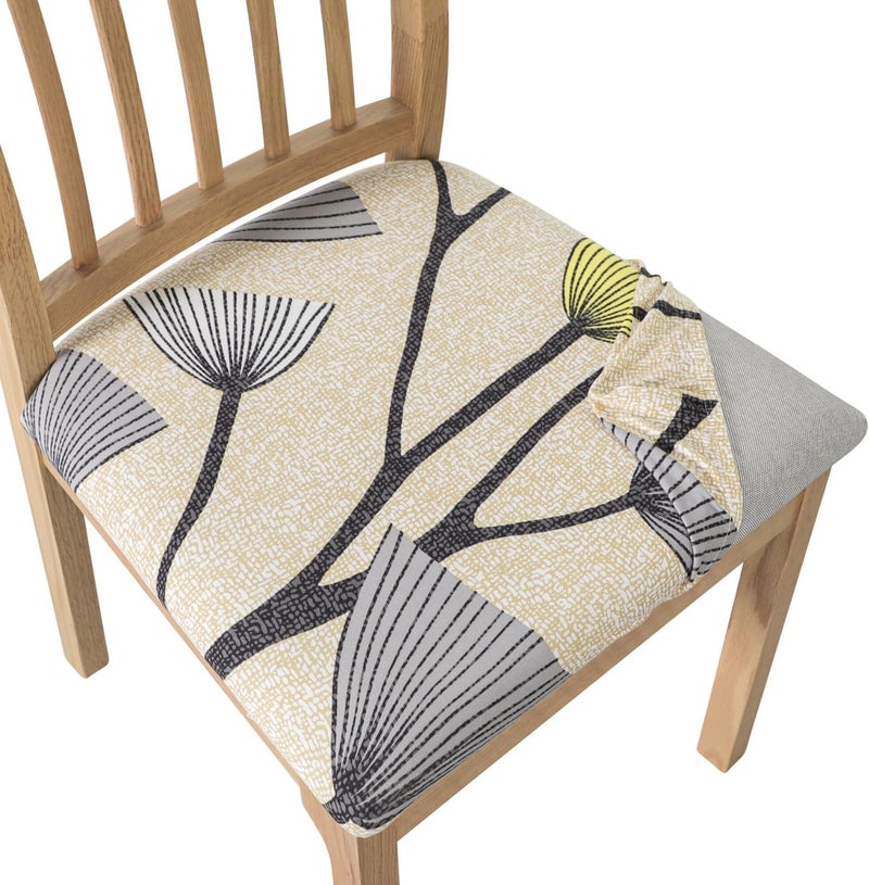 SPRINGRICO Seat Covers for Dining Room Chair Set of 6 Washable Seat Cushion Slipcovers Kitchen Chair Covers 6 Pack Floral Bloom - Image 1