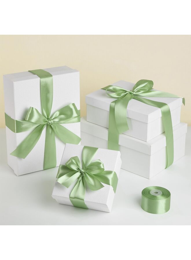 ribbon, pure polyester fabric ribbon, suitable for making roses, gift packaging, wedding decorations, crafts, bows (green) - Image 3