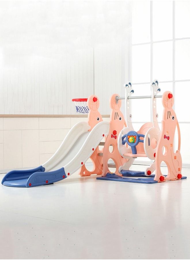 JSAITOYS Baby Swing Chair 3 in 1 Slide Combination With Basketball Hoop  - Image 1