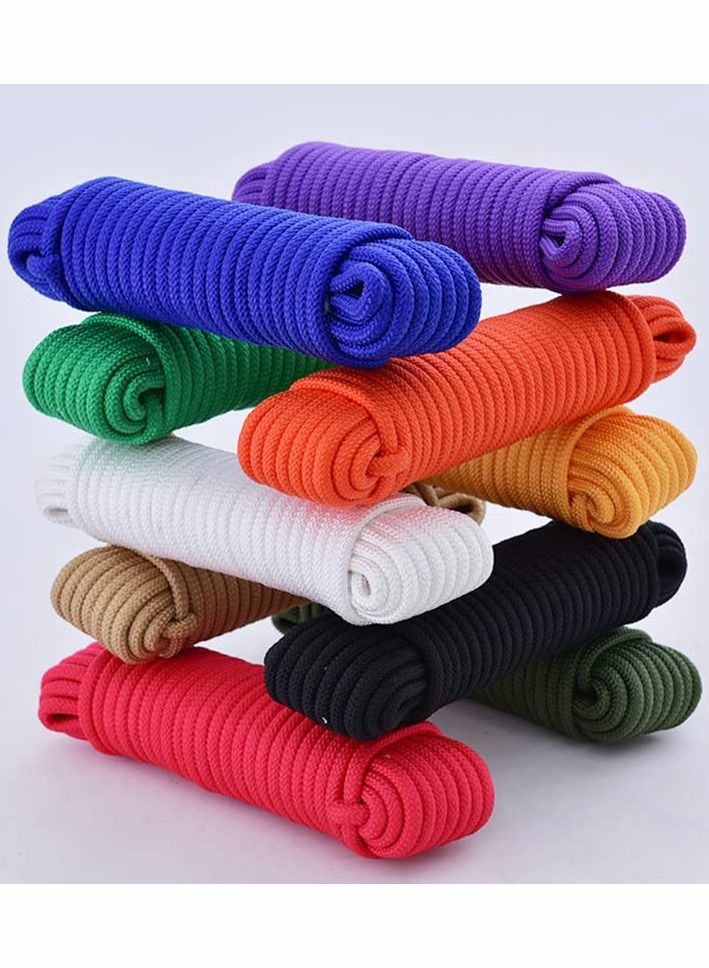 Excefore Nylon Poly Rope Flag Pole Polypropylene Clothes Line Camping Utility Good for Tie Pull Swing Climb Knot (10 M Length 10 mm Width 2Pcs Orange) - Image 4