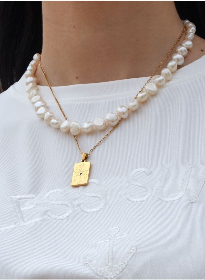 Clé de Lune Eye of the Universe Gold Plated Necklace  - Image 3