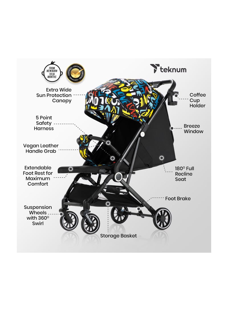 TEKNUM عربة أطفال TEKNUM TravelZen مع حامل أكواب القهوة - Love - Image 2