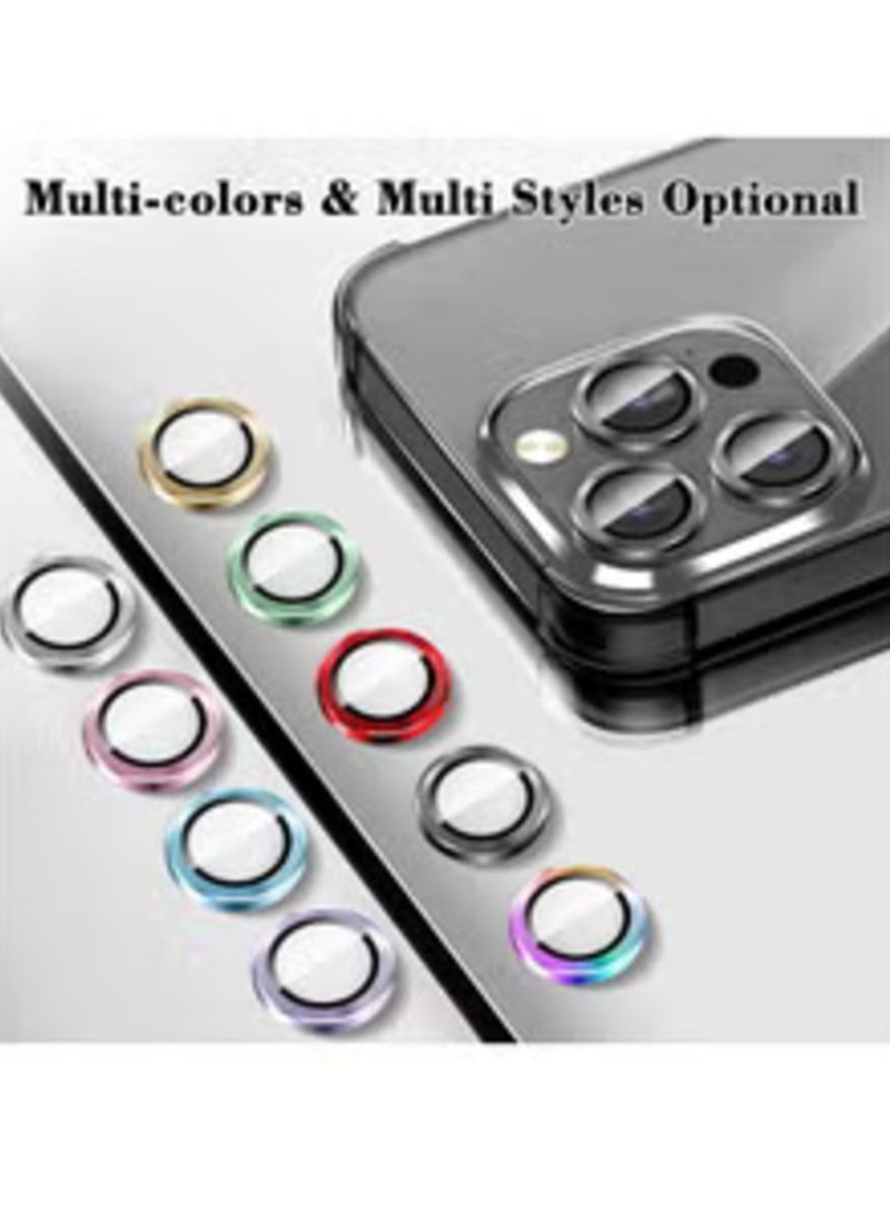 Camera Lens Protector for iPhone 16 Pro/16 Pro Max - Tempered Glass Cover with Automatic Alignment, Metal Individual Rings, HD Anti-Scratch Protection (Black) - Image 2