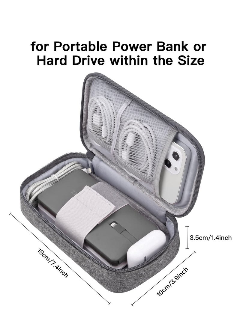 KASTWAVE Tech Organizer Travel Case for Charger and Cords Cables, Portable Hard Drive, Compact Water-Resistant Storage for Electronics Digital Devices & Accessories (Dark Grey) - Image 3