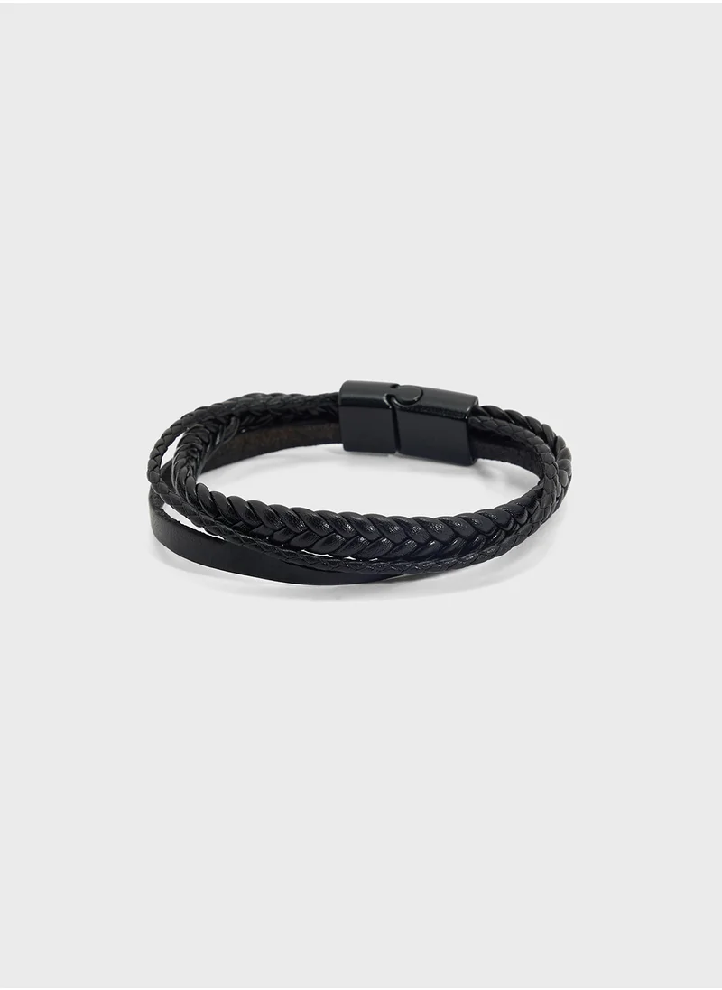Seventy Five Layered Plaited Bracelet