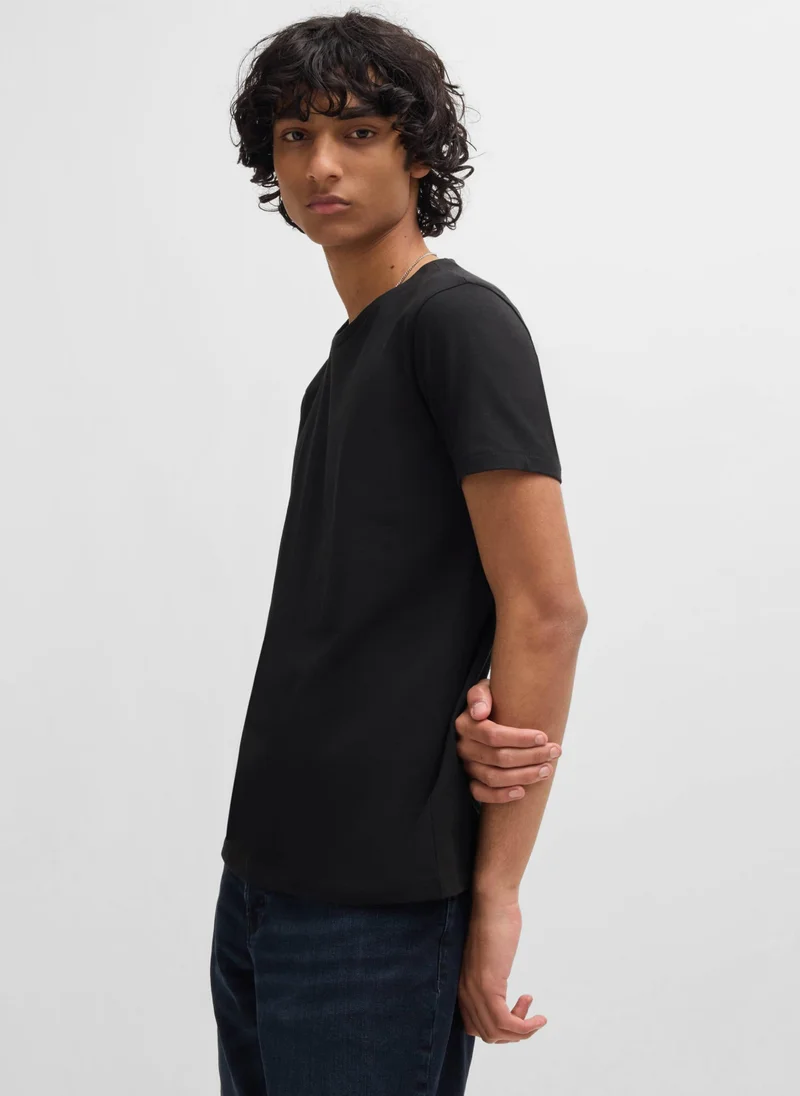 HUGO Two-pack of slim-fit T-shirts in stretch cotton