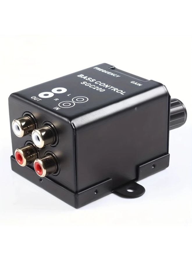 Black 2 Band Equalizer Audio Potentiometer RCA Car Amplifier Bass Controller - Image 4