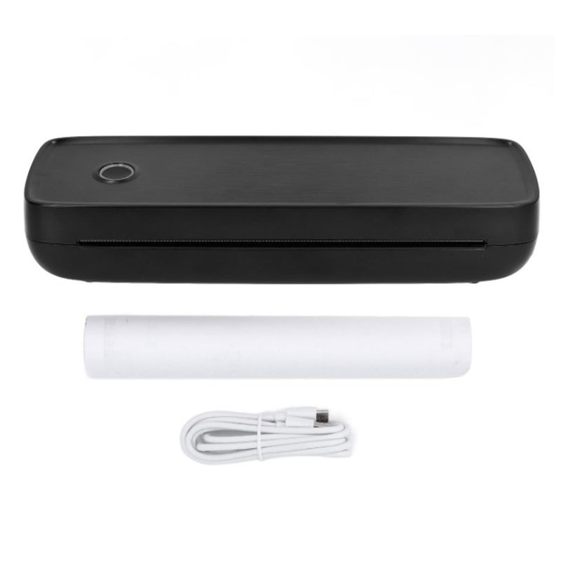 Bluetooth Thermal Printer Portable Inkless A4 A5 Paper Printing for IOS System Black - Image 1