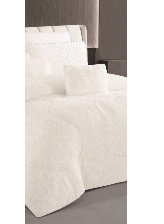مفرش سرير نفرين من الفرو الفخم ليمنحك الدفىء باليالي الباردة مقاس 230*250سم - Image 3