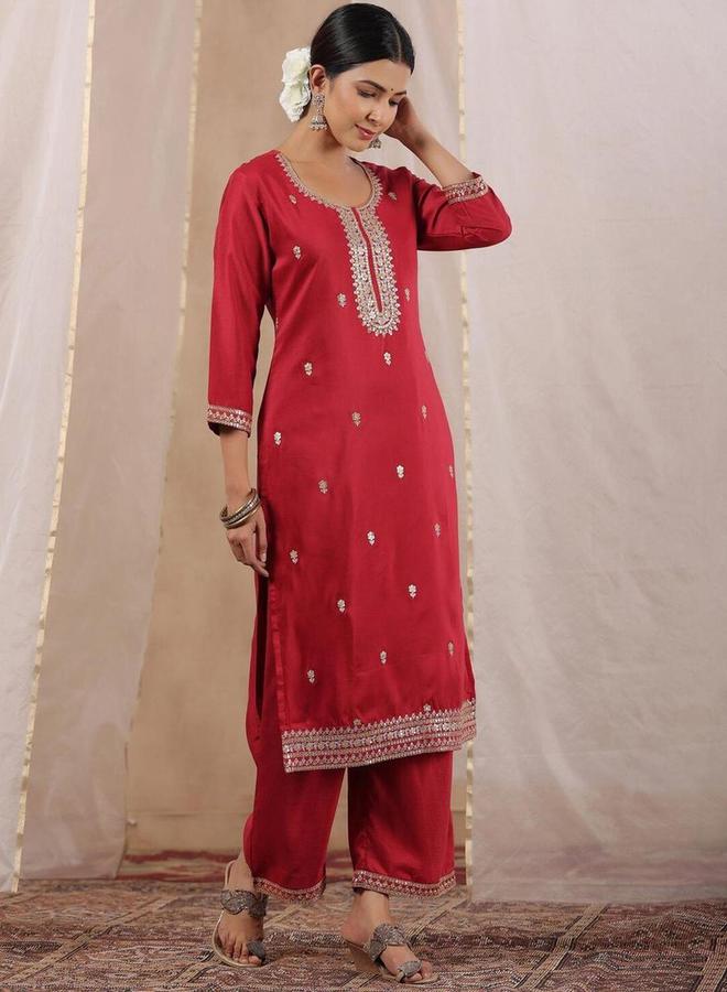 آي شين إيشين كورتا بياقة مستديرة مطرزة بتصميم - - Image 3