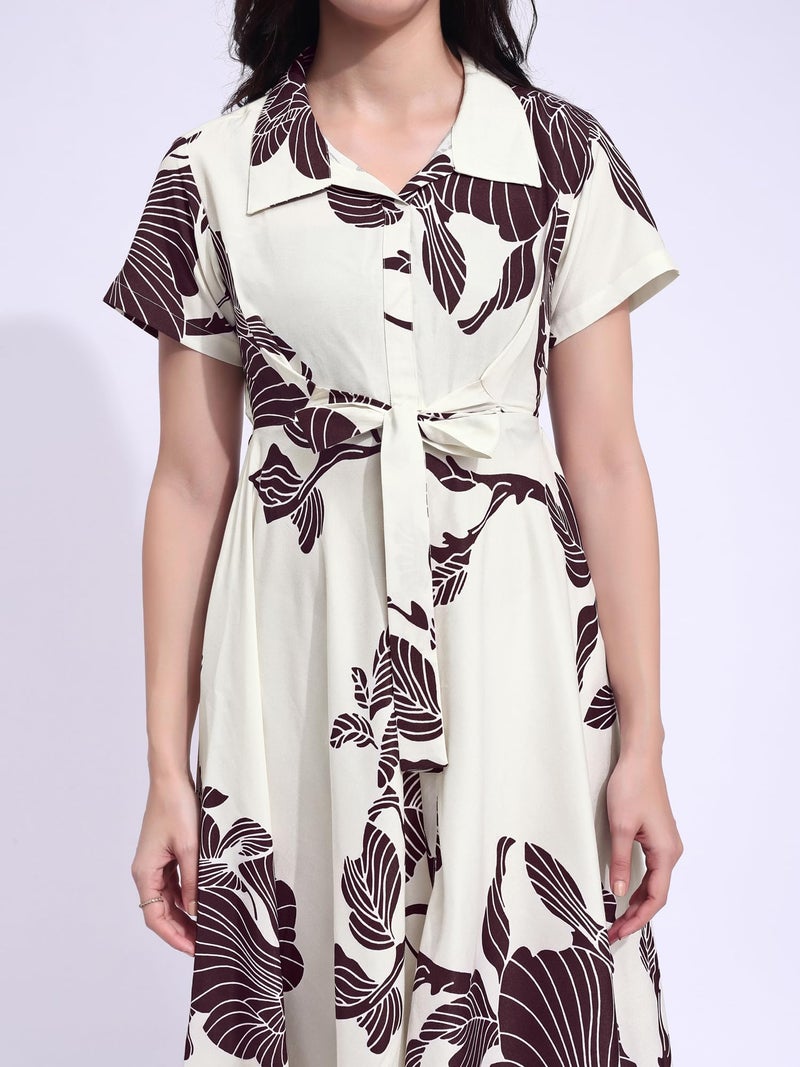 PURVAJA Women’s Maxi Cotton Blend Dress (Floe-272-M_Off-White) - Image 5