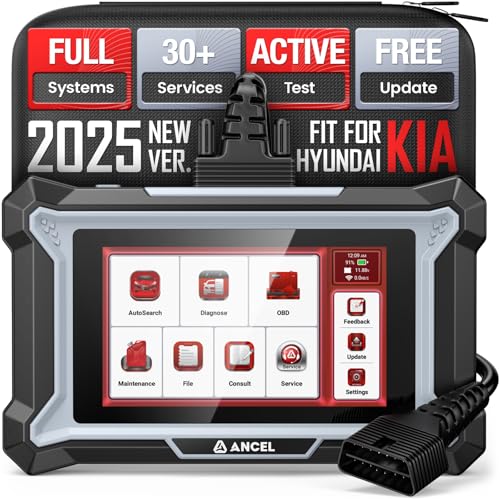 Ancel ANCEL DS160 OBD2 Scanner for Kia Hyundai, Full System Bidirectional Scan Tool, 30+ Reset Functions, ABS Bleed, Gearbox Learn, Battery Match, SAS, Oil Reset, Lifetime Free Updates, Full OBD2, AutoVIN - Image 1