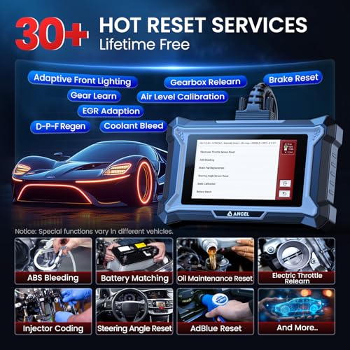 Ancel ANCEL DS160 OBD2 Scanner for Kia Hyundai, Full System Bidirectional Scan Tool, 30+ Reset Functions, ABS Bleed, Gearbox Learn, Battery Match, SAS, Oil Reset, Lifetime Free Updates, Full OBD2, AutoVIN - Image 3
