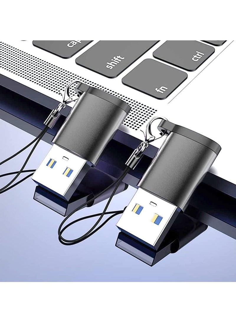 TYCOM USB C to USB 3.0 Adapter 2 Packs OTG USB C Female to USB Male Adapter 5Gbps USB C 3.1 Adapter Compatible with MacBook Pro iPad Pro Laptops Power delivery and More (2 Packs)  - Image 1