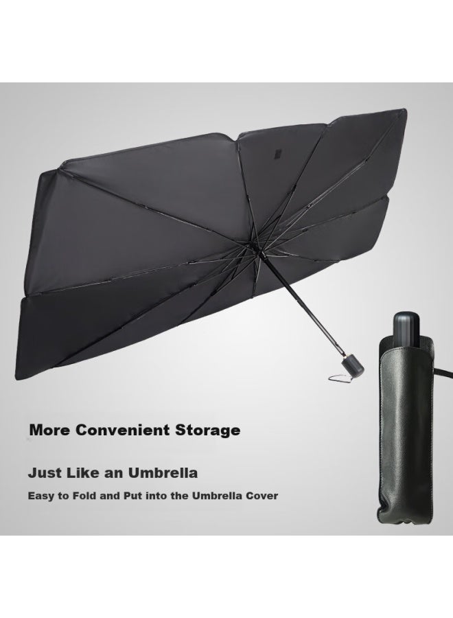 Ornaments Huashi Car Sunshade, Car Sun Umbrella, Car Sun Visor, Sunshade For Car Interior, Sun Protection, Heat Insulation, Car Sun Protection Front Windshield Cover, Large Size - Image 3