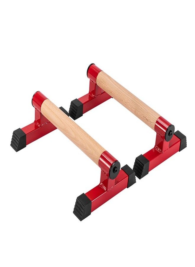 Buric Wood Push up Bars Parallettes Bars Higher Quality Calisthenics Equipment Perfect, Pushup Bar and Handstand Push up Handles for Calisthenics, Fitness, Gymnastics, Aerobics Support 620 Lbs (Black 33cm) - Image 5