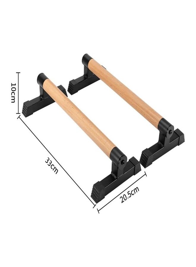Buric Wood Push up Bars Parallettes Bars Higher Quality Calisthenics Equipment Perfect, Pushup Bar and Handstand Push up Handles for Calisthenics, Fitness, Gymnastics, Aerobics Support 620 Lbs (Black 33cm) - Image 4