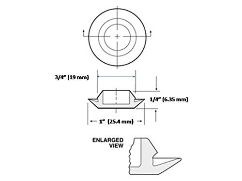 Caplugs 3/4" 0.75 inch Flush Mount Black Plastic Body and Sheet Metal Hole Plug Qty 25 - Image 3