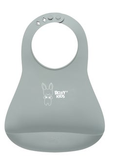 Generic Soft Bib with Crumb Catcher Pocket – BPA-Free TPE, Adjustable Neck, Dishwasher Safe, Travel-Friendly, Hypoallergenic, Mint, from 6 Months  - Image 1