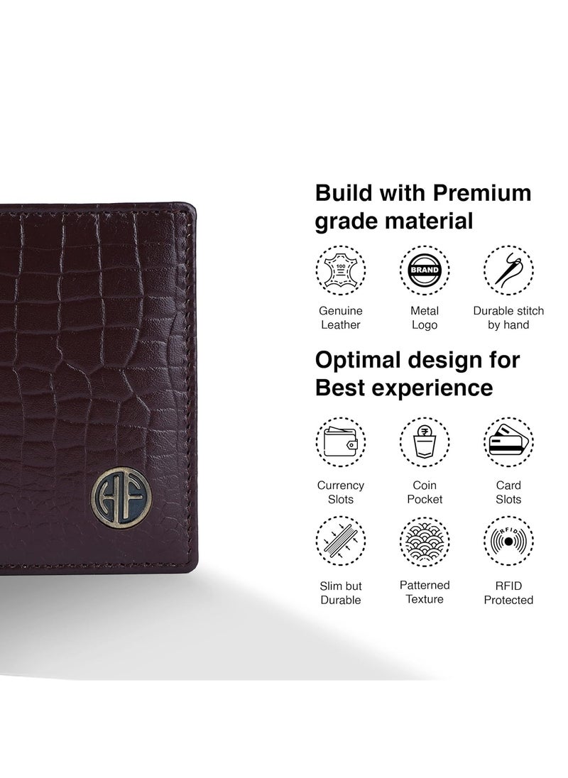 HAMMONDS FLYCATCHER - Genuine Leather Wallet for Men RFID Protected Leather Money Purse BiFold Wallet   4 Card Slots  Coin Pocket  Hidden Pockets - Image 1