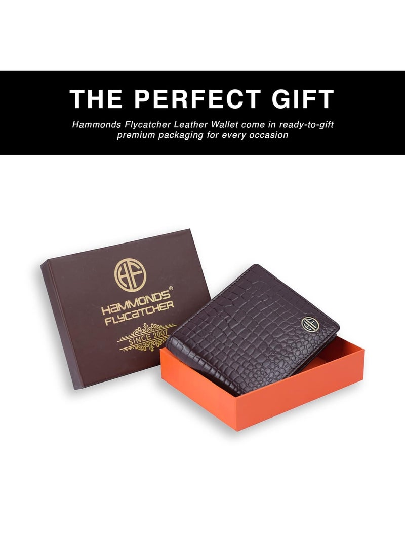 HAMMONDS FLYCATCHER - Genuine Leather Wallet for Men RFID Protected Leather Money Purse BiFold Wallet   4 Card Slots  Coin Pocket  Hidden Pockets - Image 1