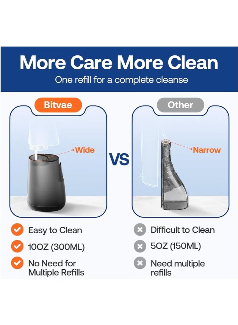 Bitvae C6 Water Flossers for Teeth - Cordless Water Dental Flosser Teeth Picks for Travel with 6 Jet Tips, 3 Modes 5 intensities, IPX7 Waterproof Portable & Rechargeable Oral Irrigator Cleaner Black Gold - Image 5