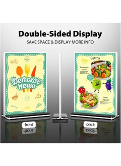 Y&D Acrylic Sign Holder A4 Poster Menu Double Sided Display Stands for Restaurant, Hotel, Promotions, Photo, Documents & More (A4 5 Pack)  - Image 2