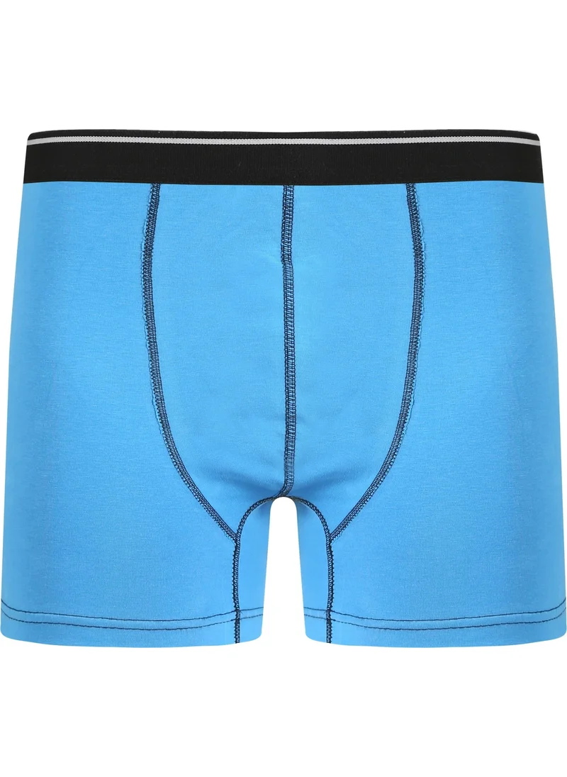 Akbeniz Men's Cotton Lycra Boxer Blue 40133