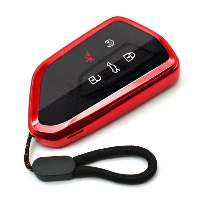 MECHCOS Fit for VW Volkswagen ID4 Atlas MK8 GTI Golf R Atlas Cross Sport Key Fob Cover Case Remote Holder Skin TPU Protector Keyless Entry Sleeve Accessories