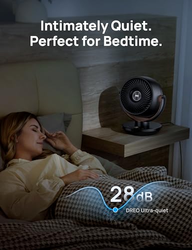 Dreo Fan for Bedroom, Desk Air Circulator Fan with Remote, 11 Inch Table Fans for Whole Room, 60ft Powerful Airflow, 120° Vertical Manual +90° Oscillating, 4 Speeds, 8H Timer, Quiet Fan, Home - Image 2
