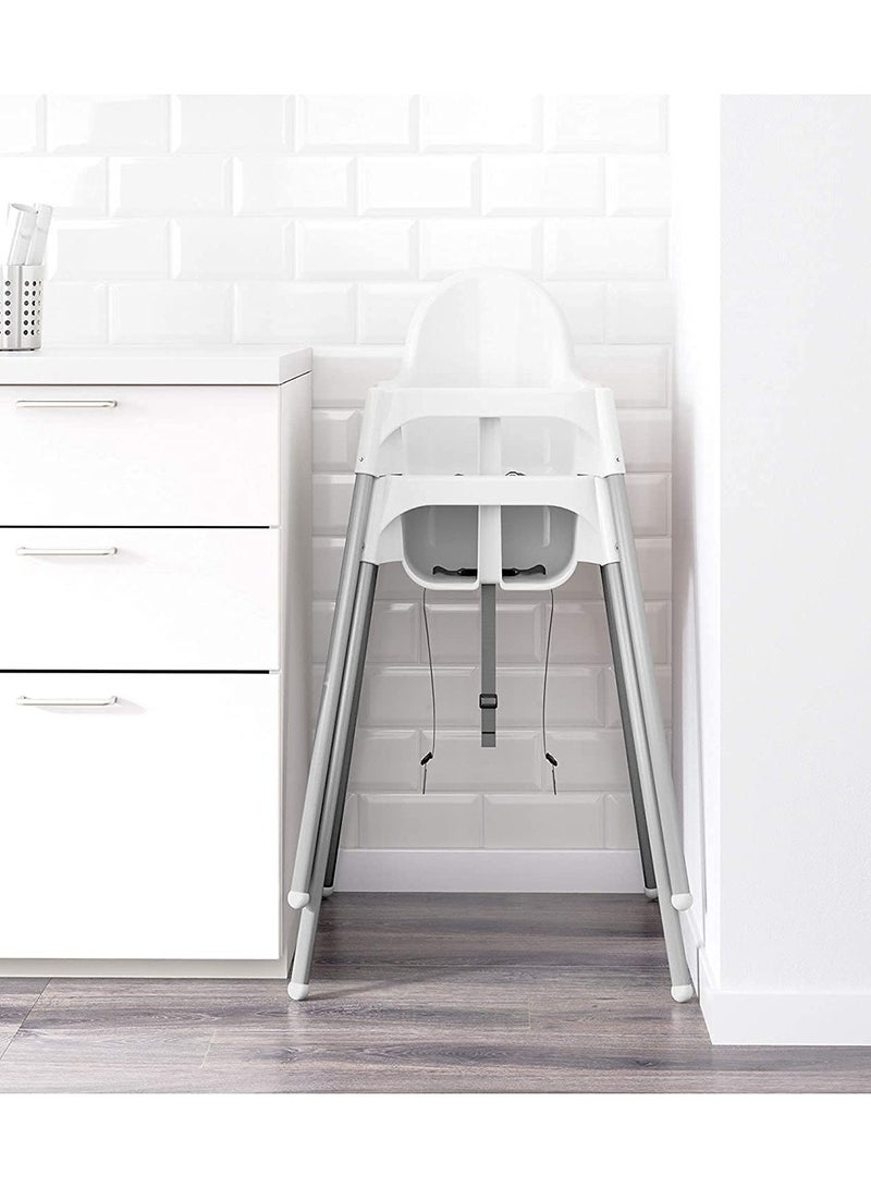 Adjustable High Chair With Dining Tray And Safety Seat Belt For Children - Image 2