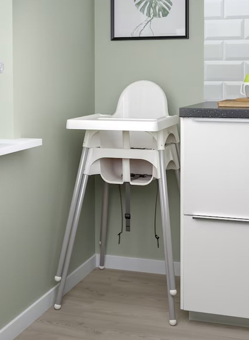 Adjustable High Chair With Dining Tray And Safety Seat Belt For Children - Image 3