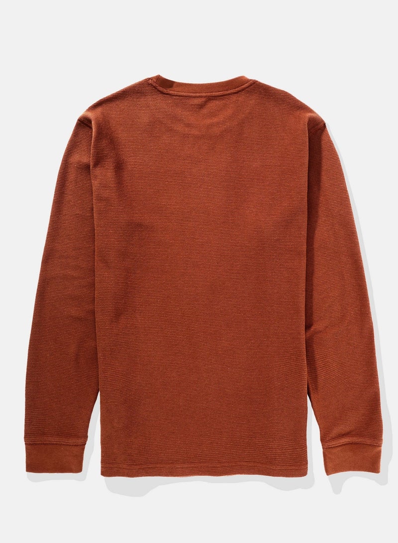 American Eagle AE Long-Sleeve Logo Graphic Thermal T-Shirt  - Image 2