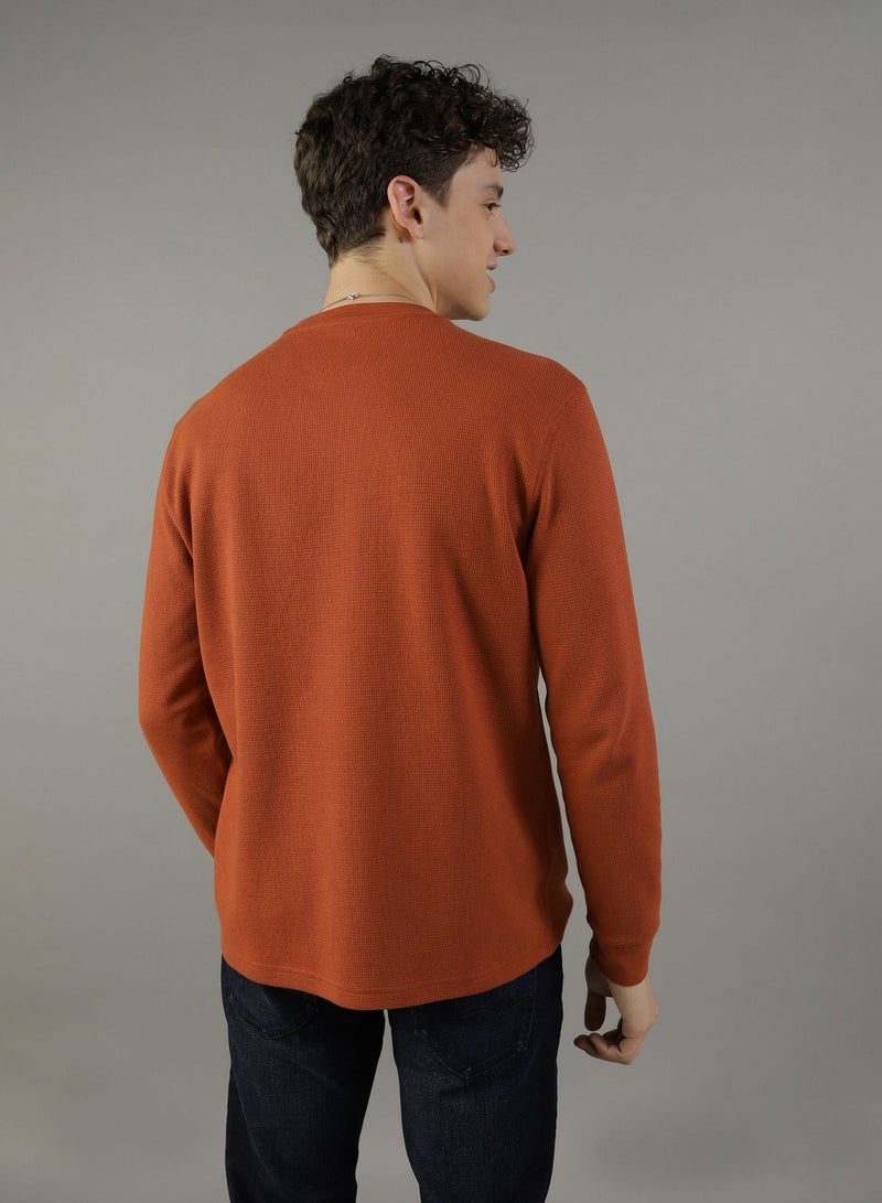 American Eagle AE Long-Sleeve Logo Graphic Thermal T-Shirt  - Image 4