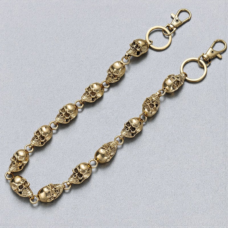Unisex Skull Jean Chain Gold Hip Hop Street Style for Fashion Lovers Men Women - Image 2