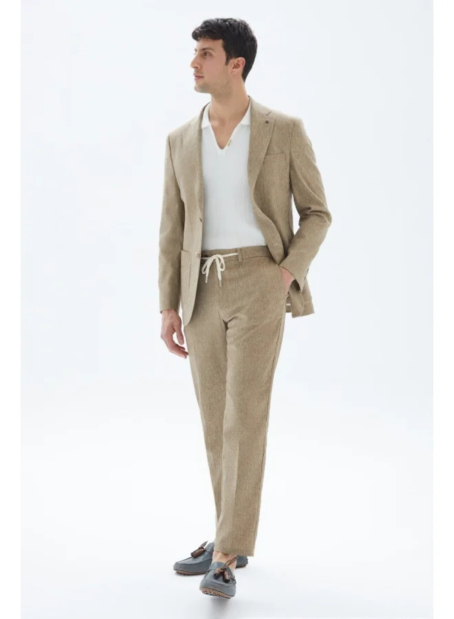 Wecre8 Beige Textured Blazer
