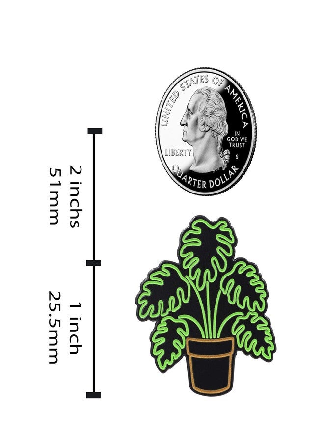 Real Sic Neon Monstera - Glow-in-the-Dark Plant Enamel Pin - Metal Lapel Pin for Backpacks, Jackets, Bags, Hats & Tops - Unisex Gift - Image 5