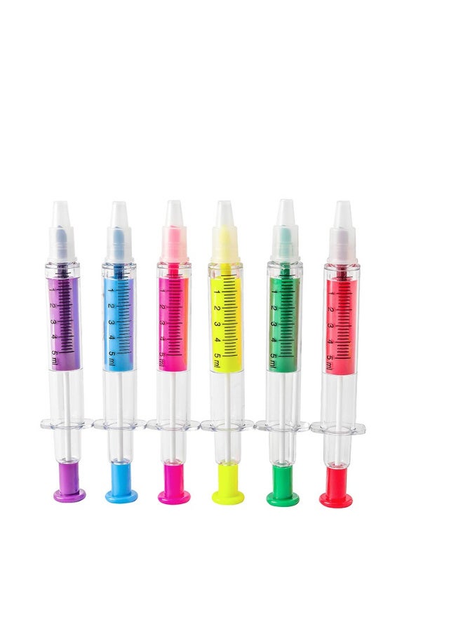 Set of 6 Ball Points Syringe Shape With One Side Marker and Other Blue Side Ball Point - Image 1