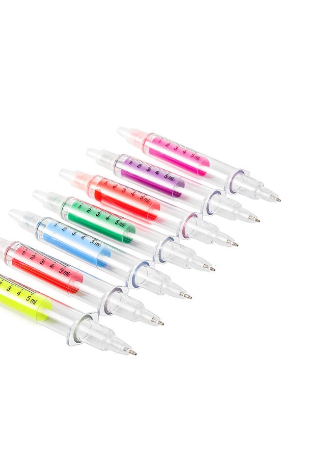 Set of 6 Ball Points Syringe Shape With One Side Marker and Other Blue Side Ball Point - Image 3